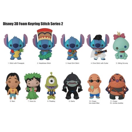 DISNEY - Lilo & Stitch - 3D Foam Bag Clip (Display 24 Pcs) 