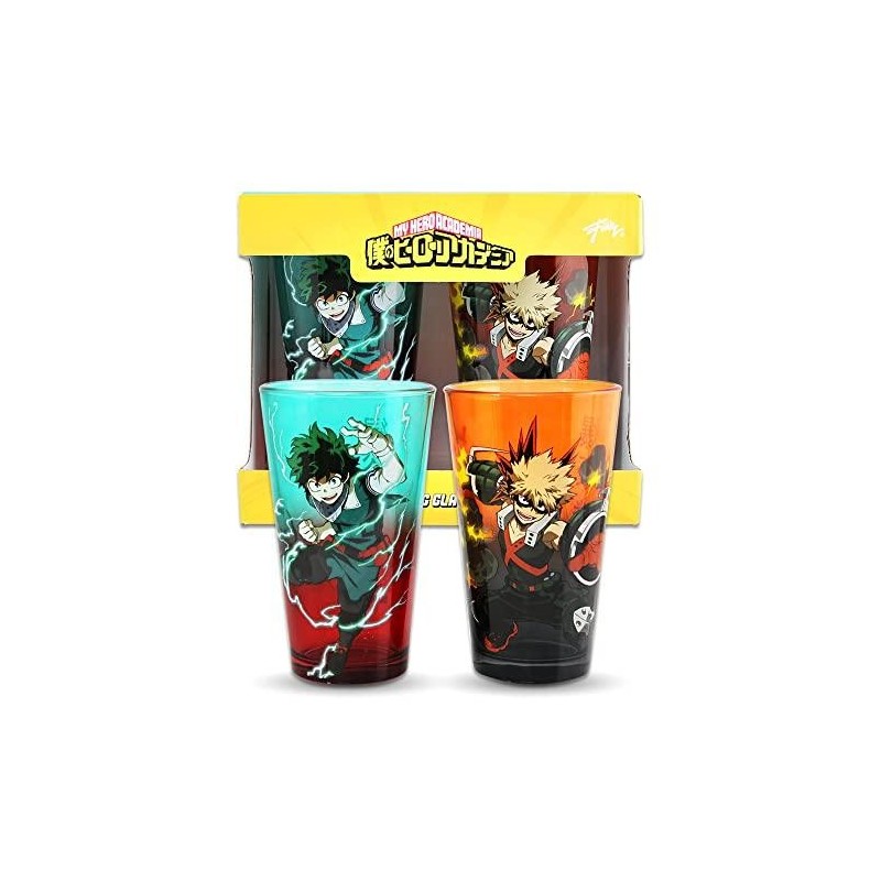 MY HERO ACADEMIA - Izuku & Bakugo - Pack de 2 verres 450ml 