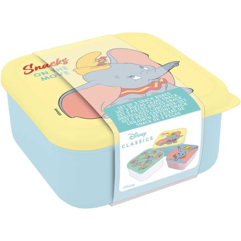 DISNEY - Dumbo - Boîtes à Snack - 3 pcs 