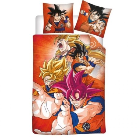 DRAGON BALL SUPER - Goku - Parure de lit 140x200cm  - '100% Polyester' 