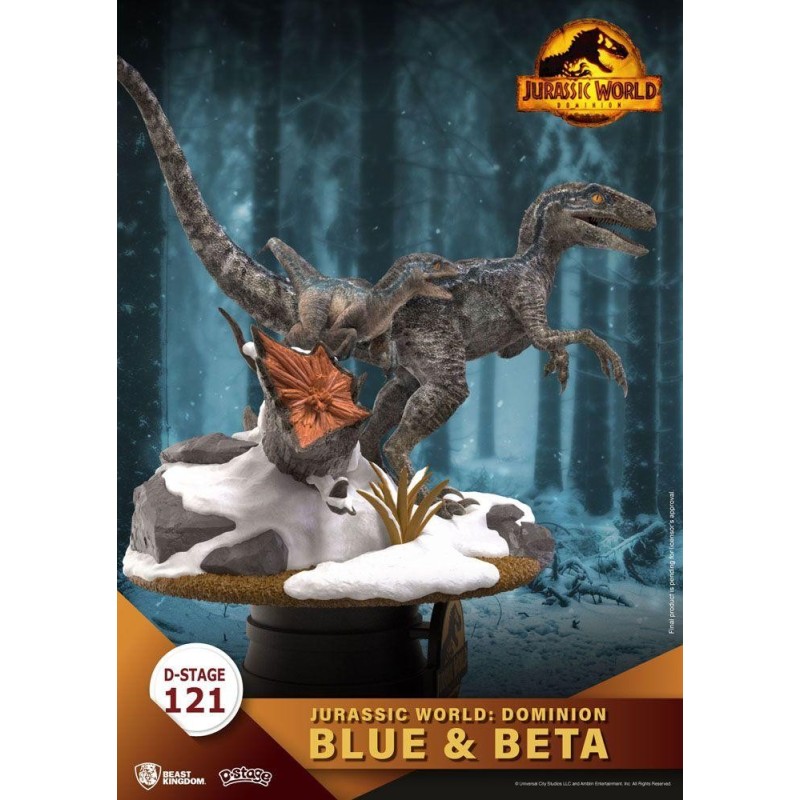 JURASSIC WORLD LE MONDE D'APRES - Blue & Béta - Diorama D-Stage 13cm 