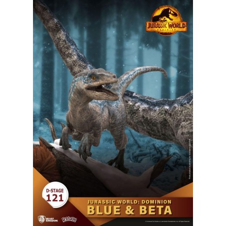 JURASSIC WORLD LE MONDE D'APRES - Blue & Béta - Diorama D-Stage 13cm 