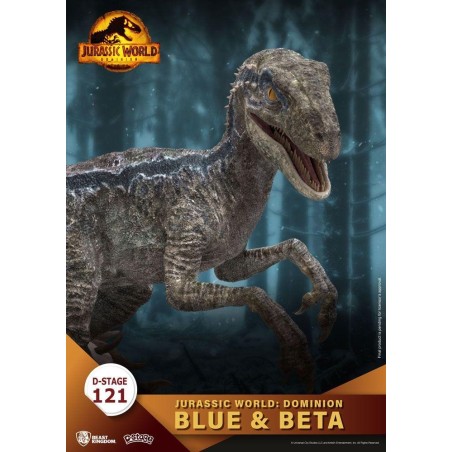 JURASSIC WORLD LE MONDE D'APRES - Blue & Béta - Diorama D-Stage 13cm 
