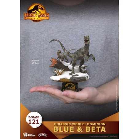 JURASSIC WORLD LE MONDE D'APRES - Blue & Béta - Diorama D-Stage 13cm 