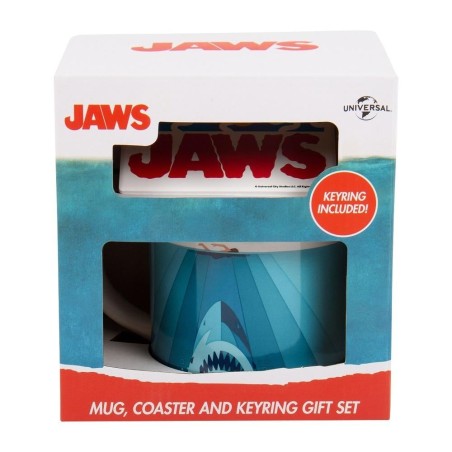 LES DENTS DE LA MER - Pack Cadeau - Mug 250ml+ Sous-Verre + Porte-Clés 