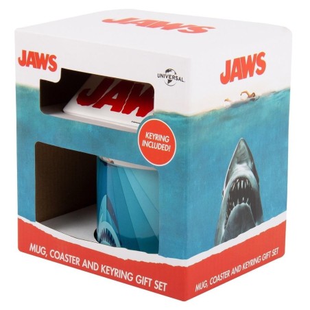 LES DENTS DE LA MER - Pack Cadeau - Mug 250ml+ Sous-Verre + Porte-Clés 