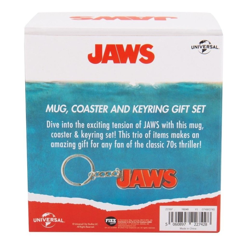 LES DENTS DE LA MER - Pack Cadeau - Mug 250ml+ Sous-Verre + Porte-Clés 