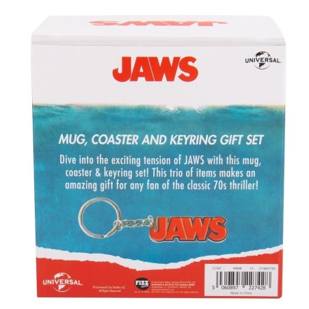 LES DENTS DE LA MER - Pack Cadeau - Mug 250ml+ Sous-Verre + Porte-Clés 