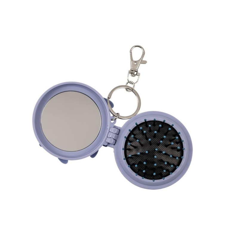 STITCH & ANGEL - Compact Brosse à Cheveux & Miroir en Porte-Clé 
