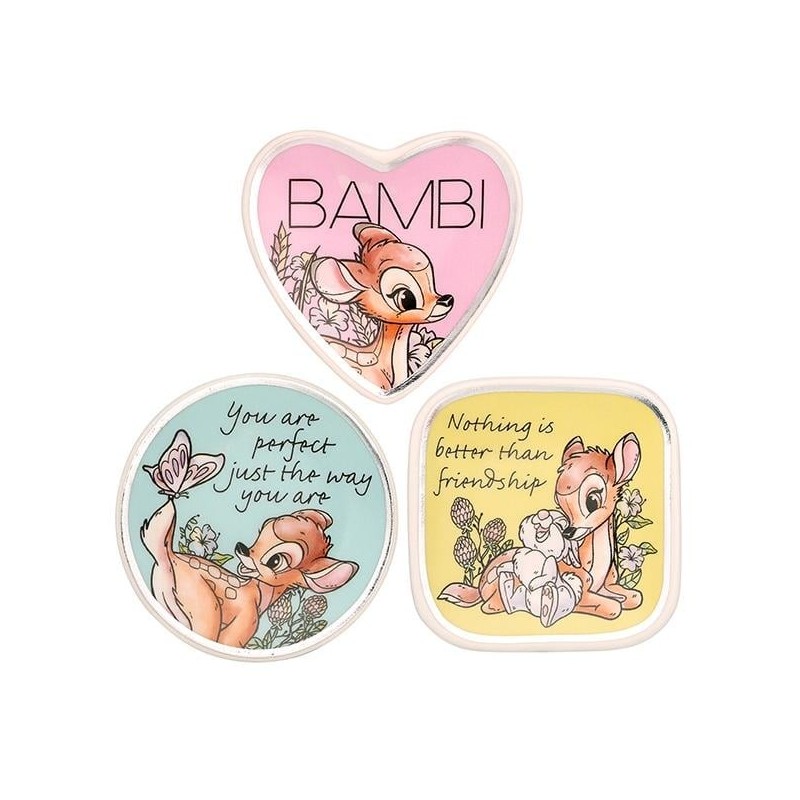 BAMBI - Set de 3 Minis Plateaux à Bijoux - 20,6x7,2x2,3 cm 