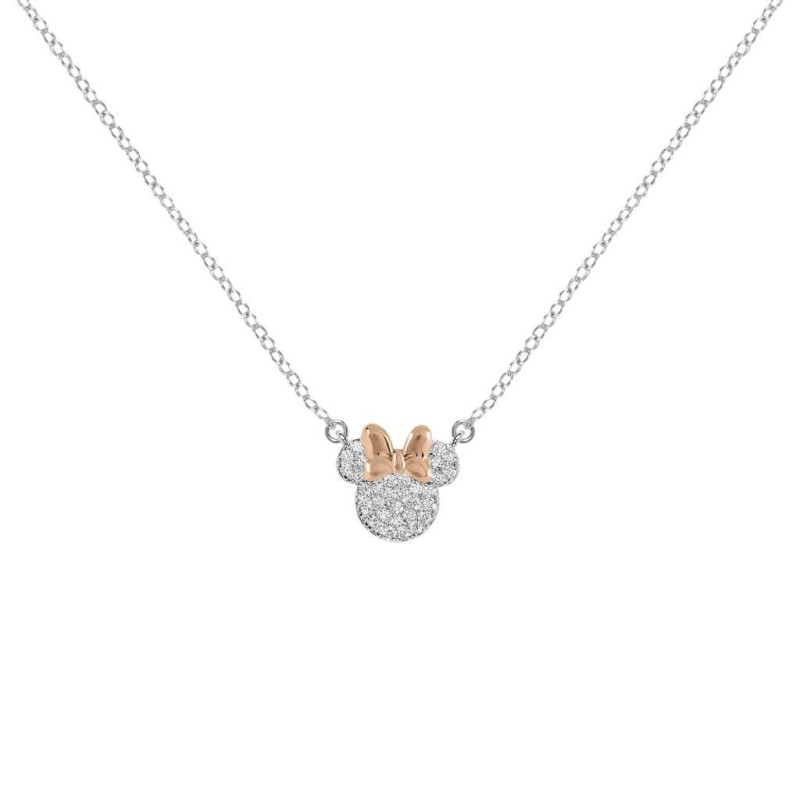 MINNIE - Set Maman & Fille - 2 Colliers Shiny en Laiton Plaqué Argent 
