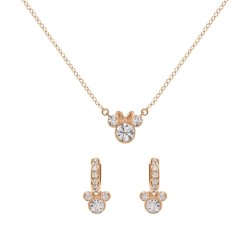 MINNIE -Set Maman & Fille- Collier + Boucles en Laiton Plaqué Argent  2
