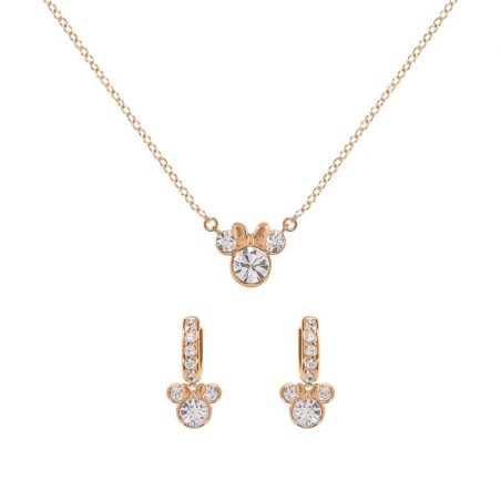 MINNIE -Set Maman & Fille- Collier + Boucles en Laiton Plaqué Argent 