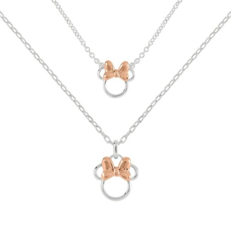 MINNIE - Set Maman & Fille - 2 Colliers en Laiton Plaqué Argent 
