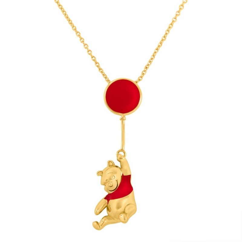WINNIE L'OURSON - Ballon - Collier en Laiton Plaqué 