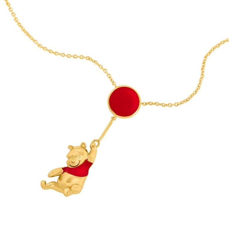 WINNIE L'OURSON - Ballon - Collier en Laiton Plaqué 