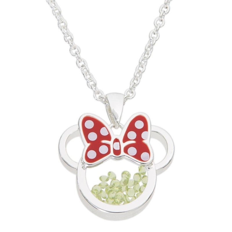 MINNIE - Collier Anniversaire en Laiton Plaqué Argent - Août 
