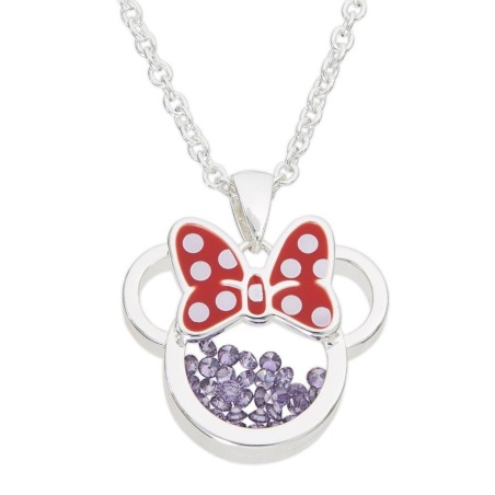 MINNIE - Collier Anniversaire en Laiton Plaqué Argent - Février 