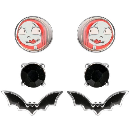 NBX - Sally - 3 Paires de Clous d'Oreilles - Plaqué Argent 