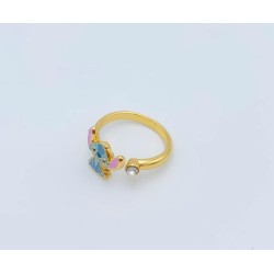 STITCH - Bague Ajustable - Laiton Plaqué  2
