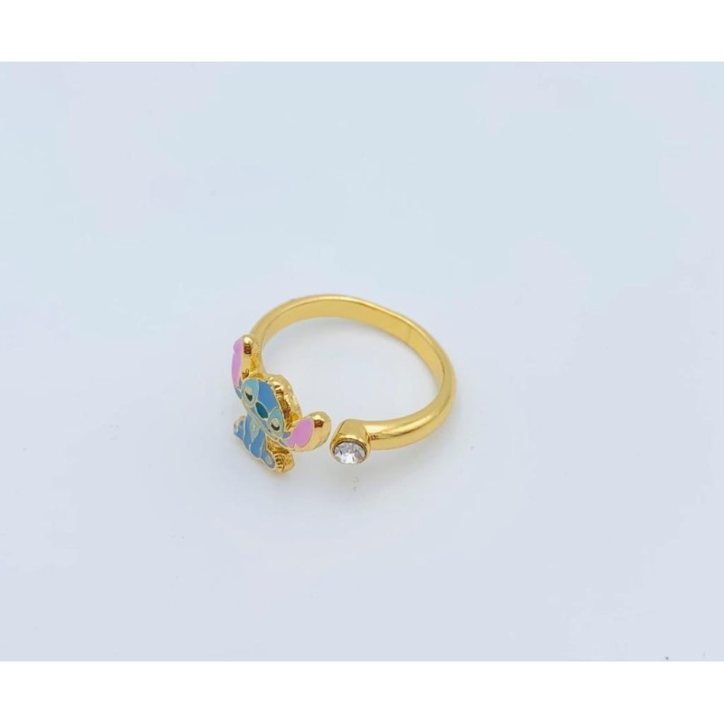 STITCH - Bague Ajustable - Laiton Plaqué 