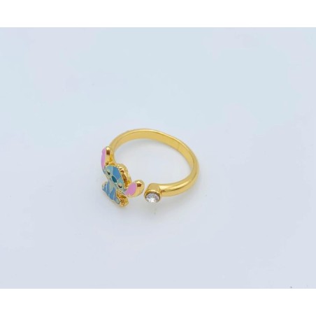 STITCH - Bague Ajustable - Laiton Plaqué 