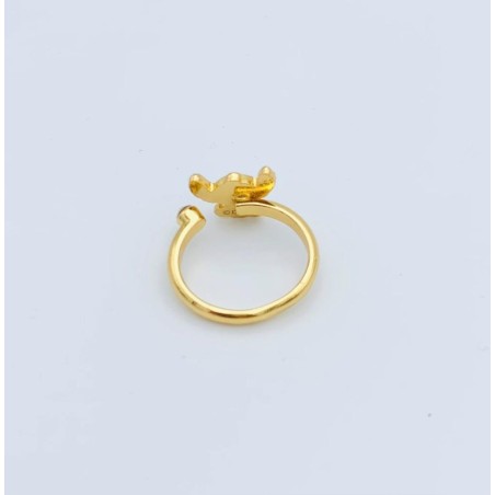 STITCH - Bague Ajustable - Laiton Plaqué 
