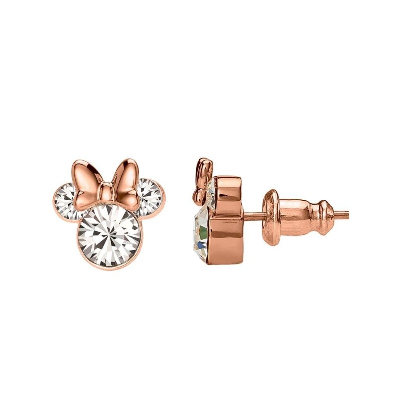 MINNIE - 1 Paire de Clous d'Oreilles - Laiton Argent Plaqué 