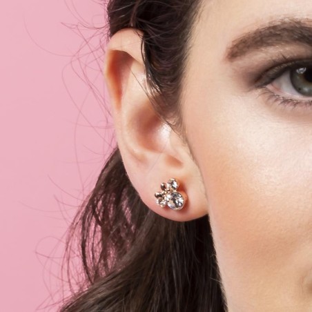 MINNIE - 1 Paire de Clous d'Oreilles - Laiton Argent Plaqué 