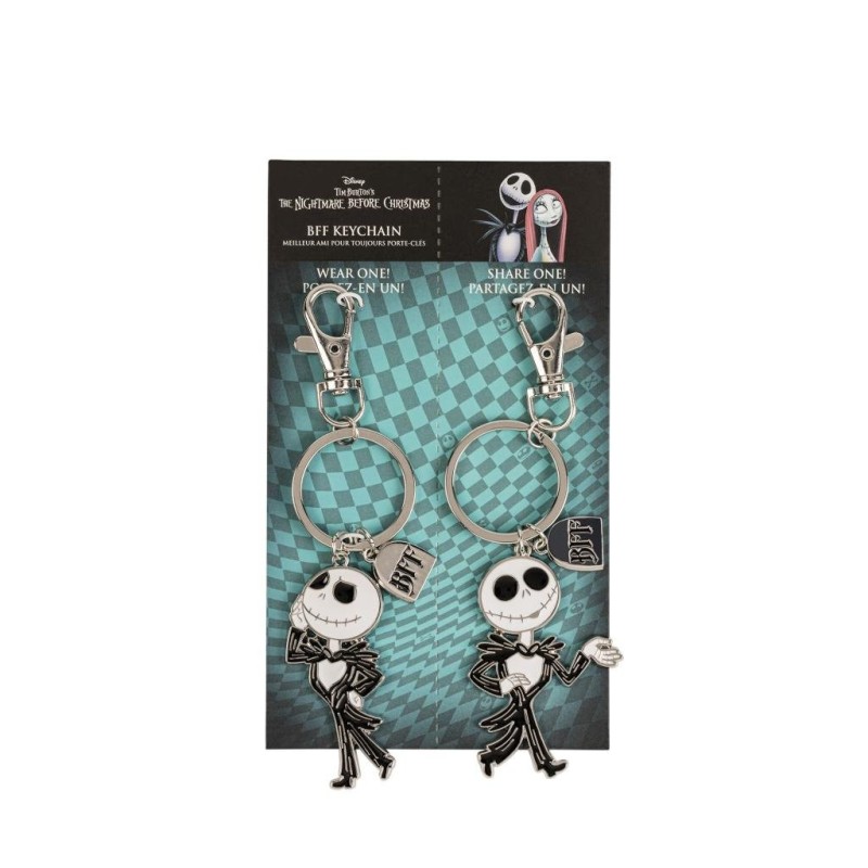 L'ETRANGE NOEL de Mr JACK - Set de 2 Portes-Clé BFF en Métal 