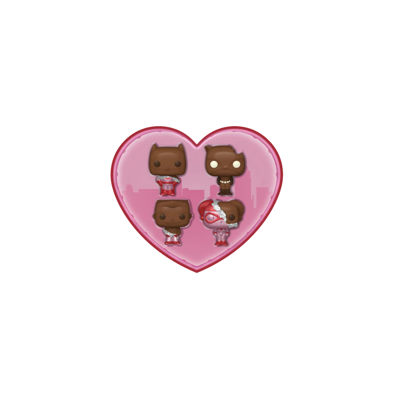 DC - Pocket Pop Keychains 4 Pack- Saint-Valentin (Look Chocolat) 