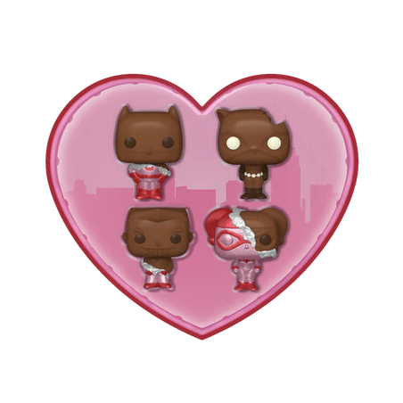 DC - Pocket Pop Keychains 4 Pack- Saint-Valentin (Look Chocolat) 