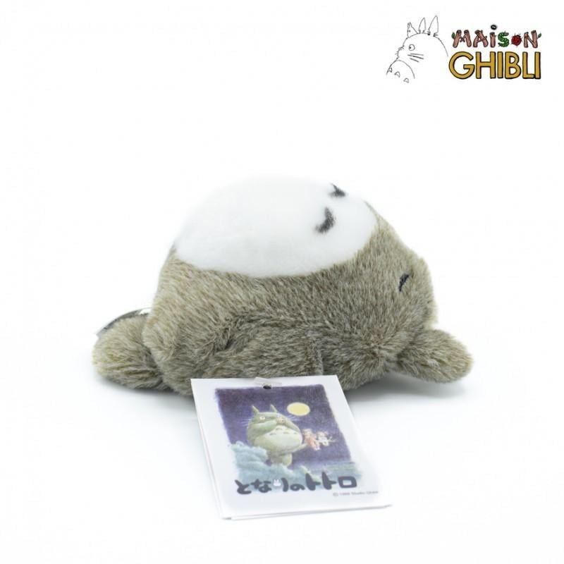 MON VOISIN TOTORO - Totoro Gris Allongé - Peluche Fluffy Beanbag 7cm 