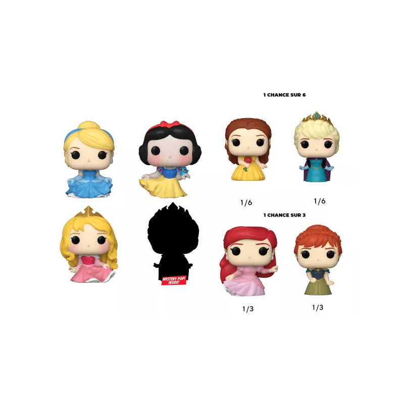 DISNEY PRINCESSE - Bitty Pop 4 Pack 2.5cm - Cendrillon 