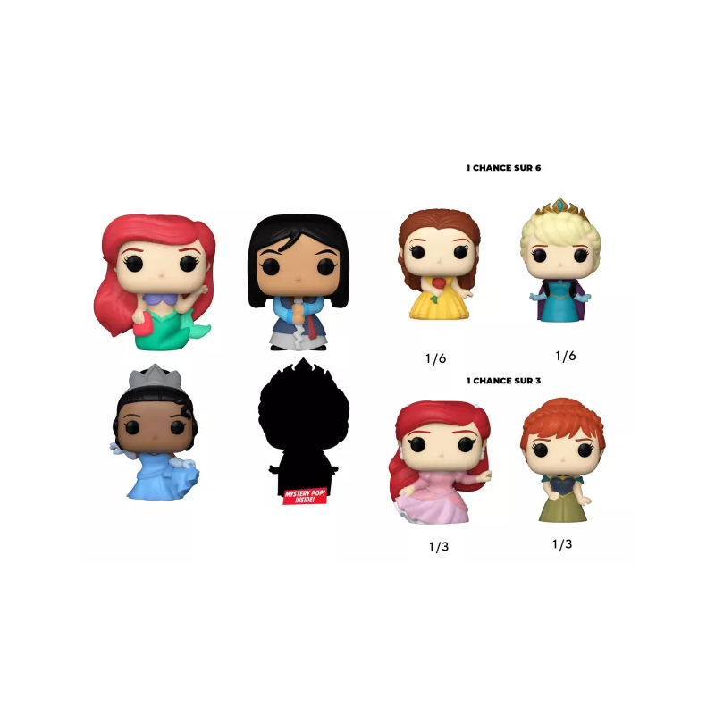 DISNEY PRINCESSE - Bitty Pop 4 Pack 2.5cm - Ariel 