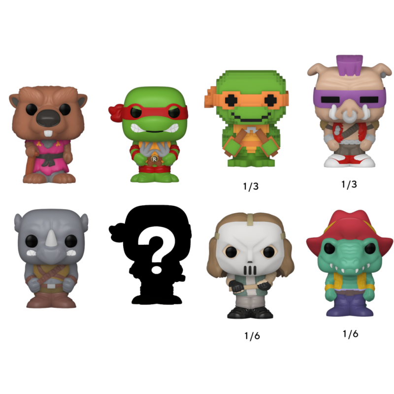 LES TORTUES NINJAS - Bitty Pop 4 Pack 2.5cm - Splinter 