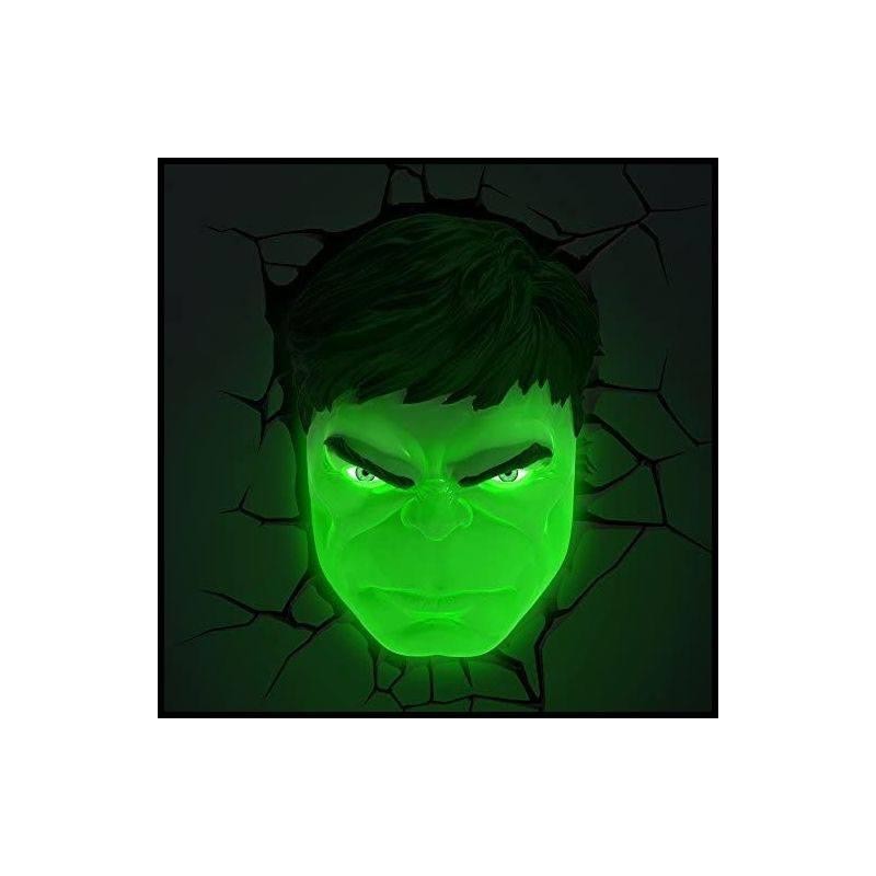MARVEL - Lampe Decorative 3D - HULK FACE 