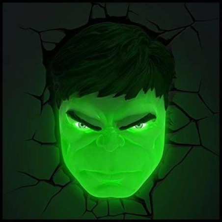MARVEL - Lampe Decorative 3D - HULK FACE 