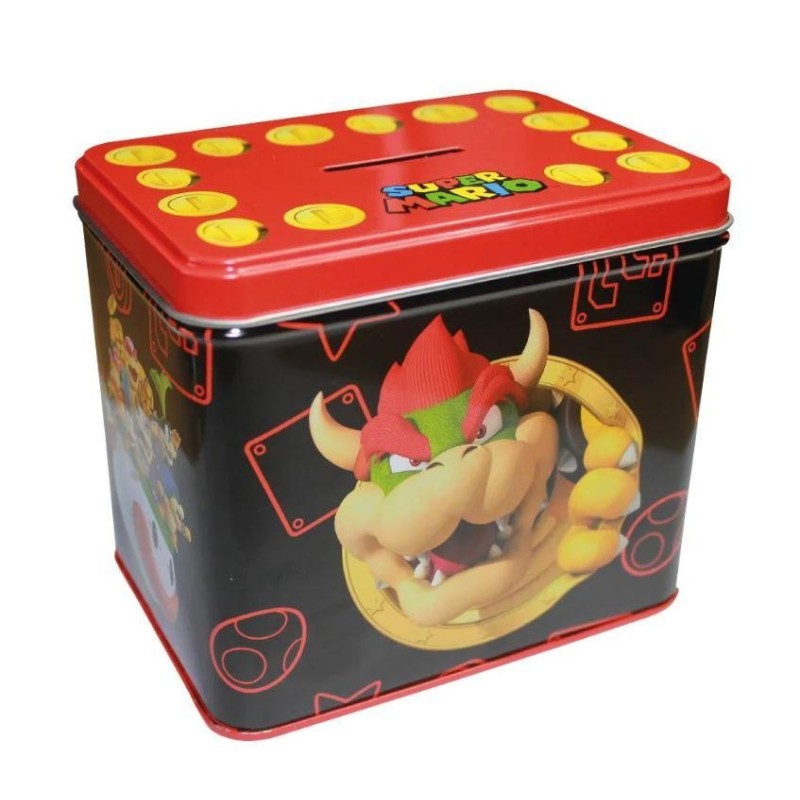 NINTENDO - BOWSER - Tirelire en Métal 12 x 9 x 11cm + Mug 