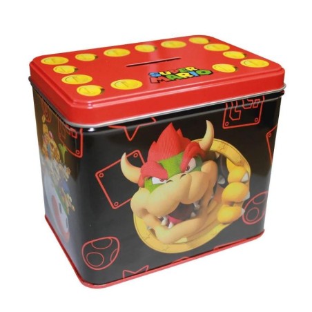 NINTENDO - BOWSER - Tirelire en Métal 12 x 9 x 11cm + Mug 