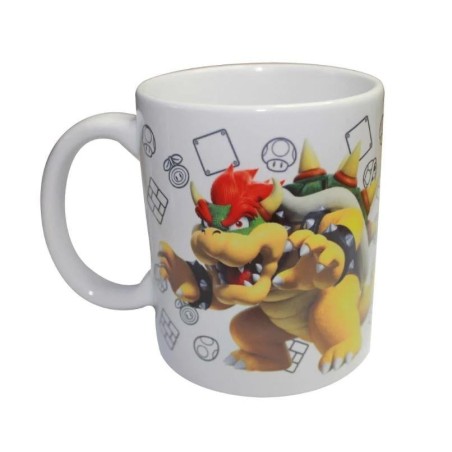 NINTENDO - BOWSER - Tirelire en Métal 12 x 9 x 11cm + Mug 