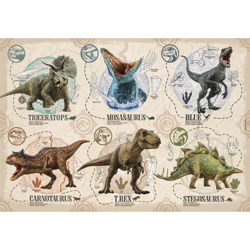 JURASSIC WORLD - Dinosaures - Puzzle 104P 