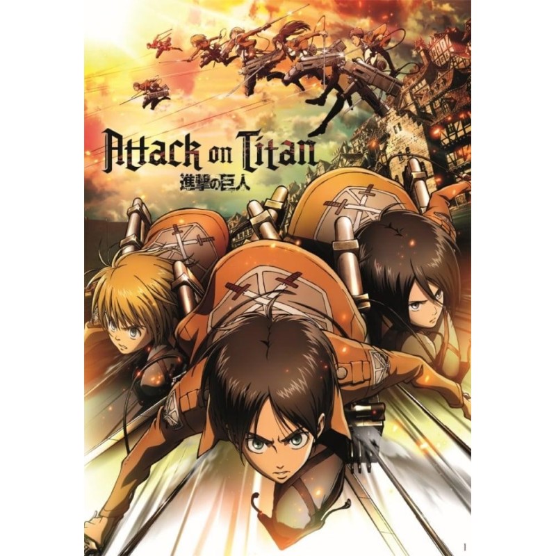L'ATTAQUE DES TITANS - Eren, Mikasa et Armin - Puzzle 1000P 