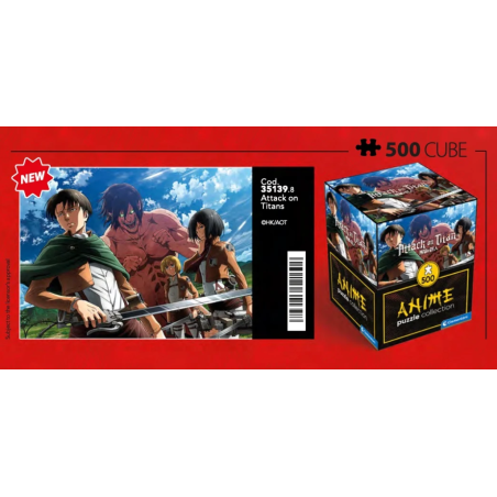 L'ATTAQUE DES TITANS - Levi, Mikasa, Armin et ... - Puzzle Cube 500P 