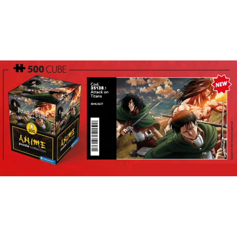 L'ATTAQUE DES TITANS - Levi, Mikasa et Eren Titan - Puzzle Cube 500P 