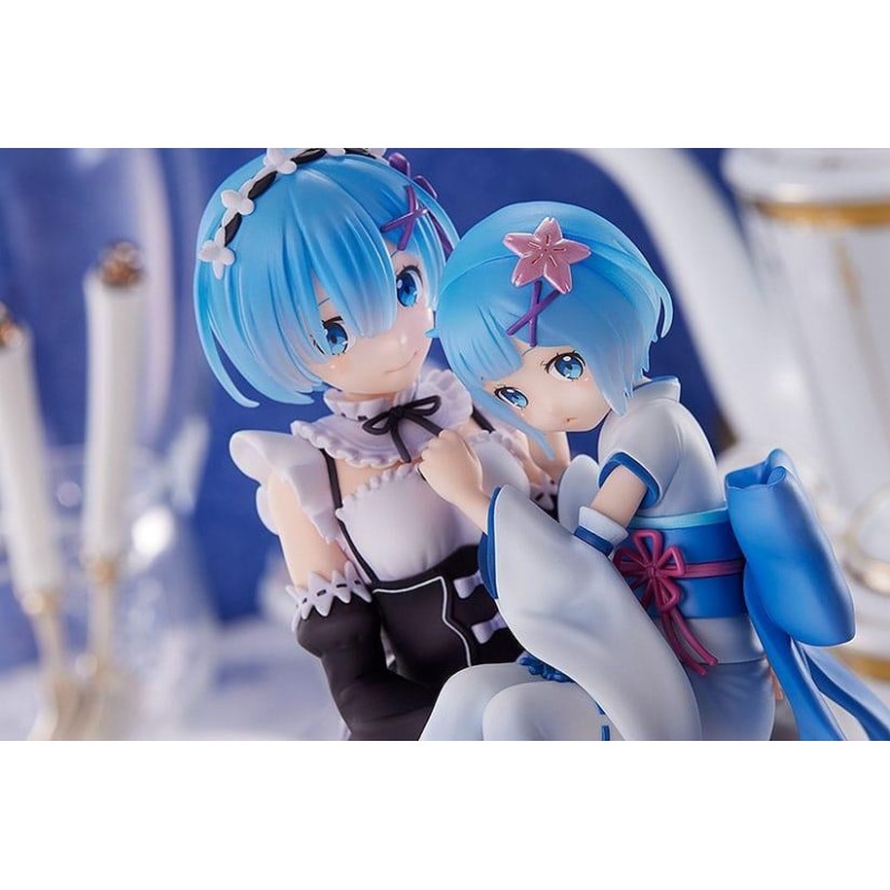 RE ZERO - Rem & Rem Enfance - Statuette 23cm 