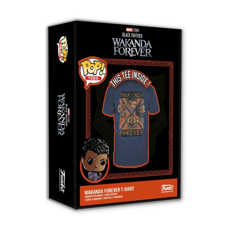 BLACK PANTHER WAKANDA FOREVER - Groupe - T-Shirt POP (S) 
