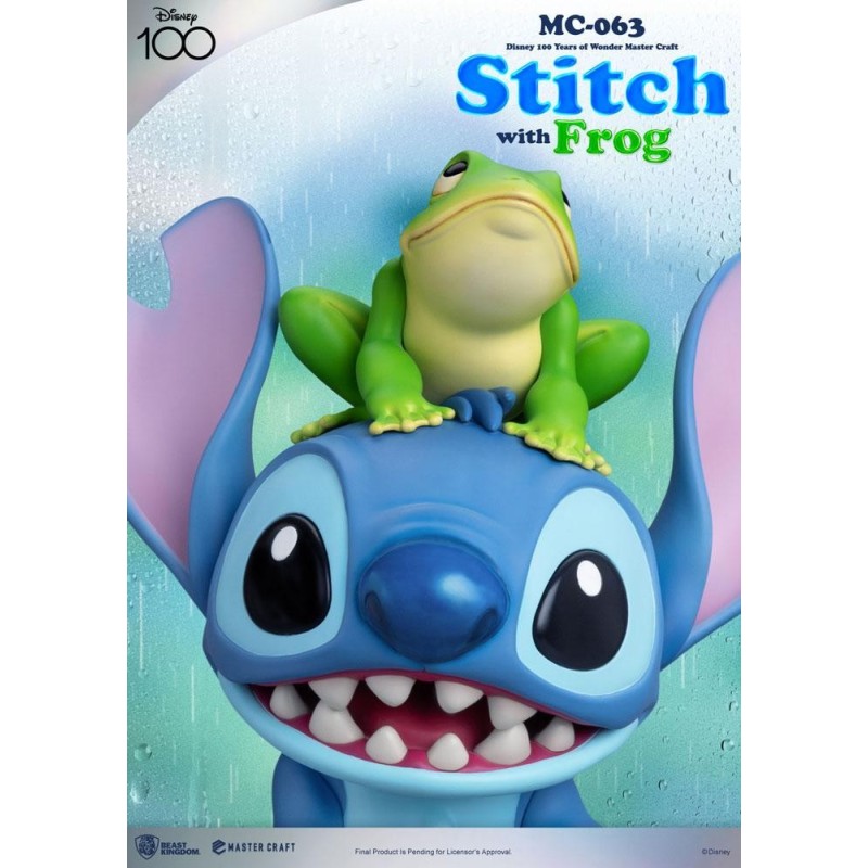 DISNEY 100E ANN. - Stitch avec Grenouille -Statuette Master Craft 34cm 