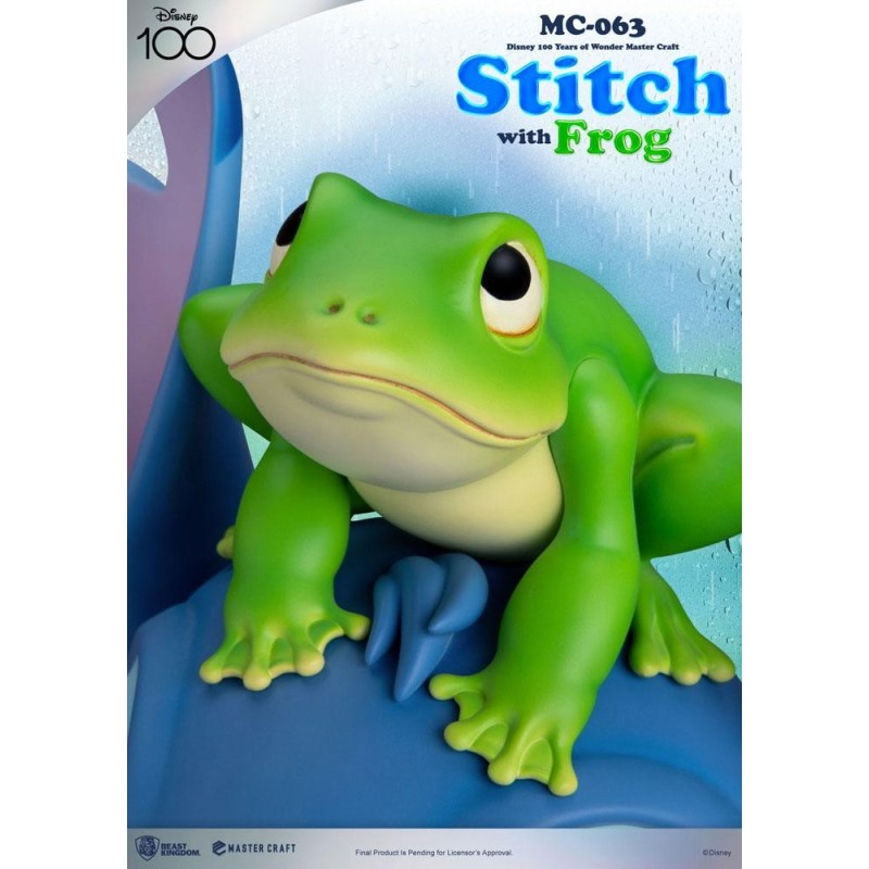 DISNEY 100E ANN. - Stitch avec Grenouille -Statuette Master Craft 34cm 
