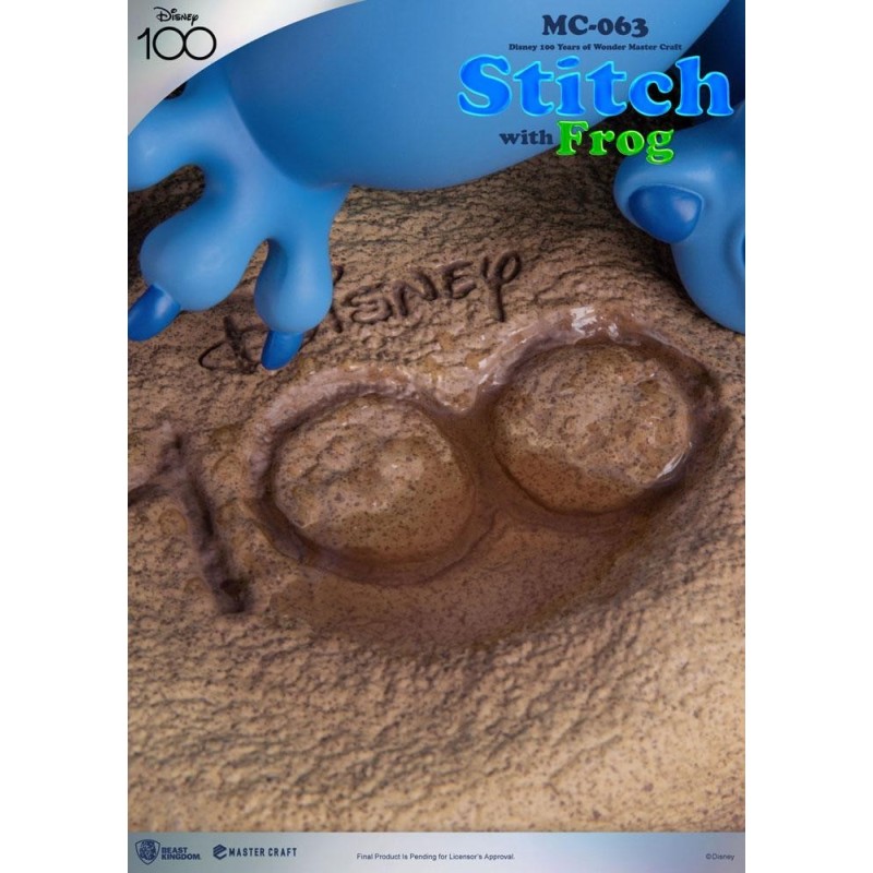 DISNEY 100E ANN. - Stitch avec Grenouille -Statuette Master Craft 34cm 